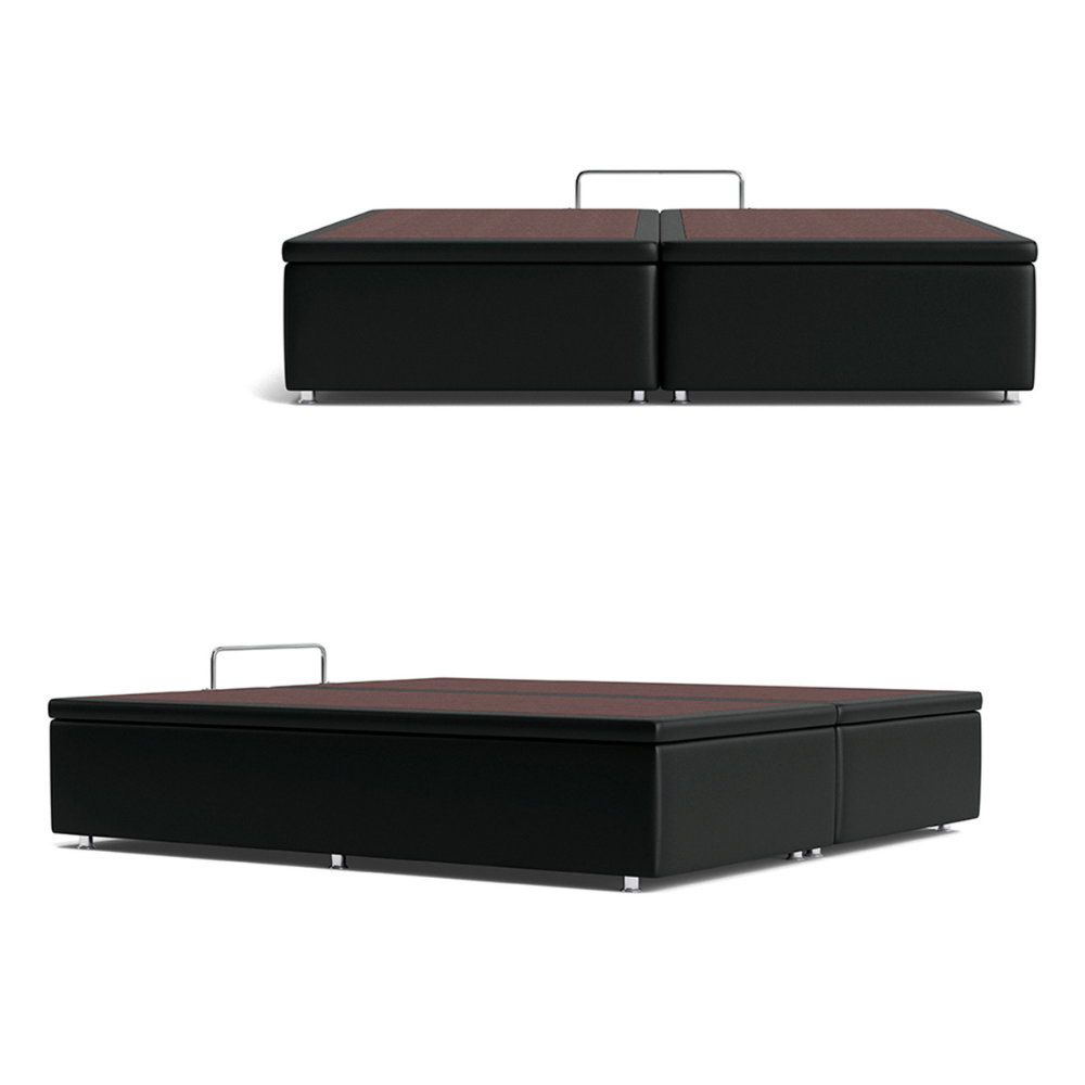 Cama Box Queen Base Ba&uacute; Courino D33 Molas Ensacadas Freedom 158x198x74,5 cm Ortobom, , large image number 3